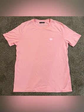 Acne Studios Light Pink Short Sleeve Crewneck Nash Face Tee
